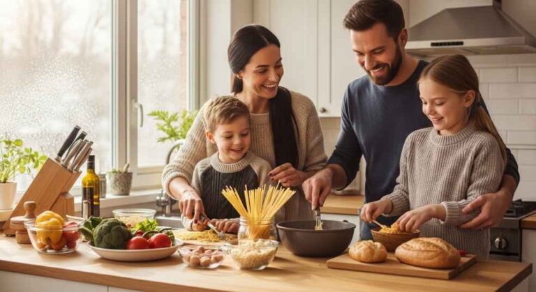 happy Canadian family