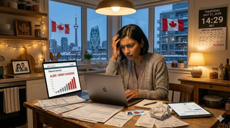 stressed Canadian adult