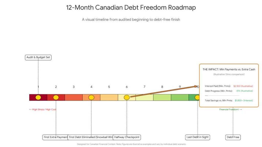 12-Month Canadian Debt Freedom Roadmap